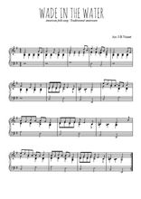 Téléchargez l'arrangement pour piano de la partition de Wade in the water en PDF